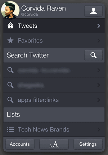 Twitterrific 5 settings