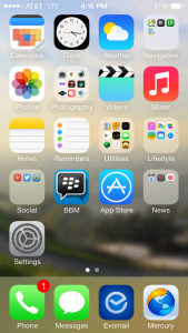 iOS7 Home Screen