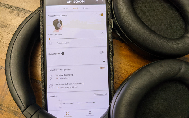 Sony WH-1000XM4 App Noise Cancelling Features